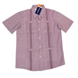 NWT Blue Quail Size Men's S Gameday Maroon Guayabera